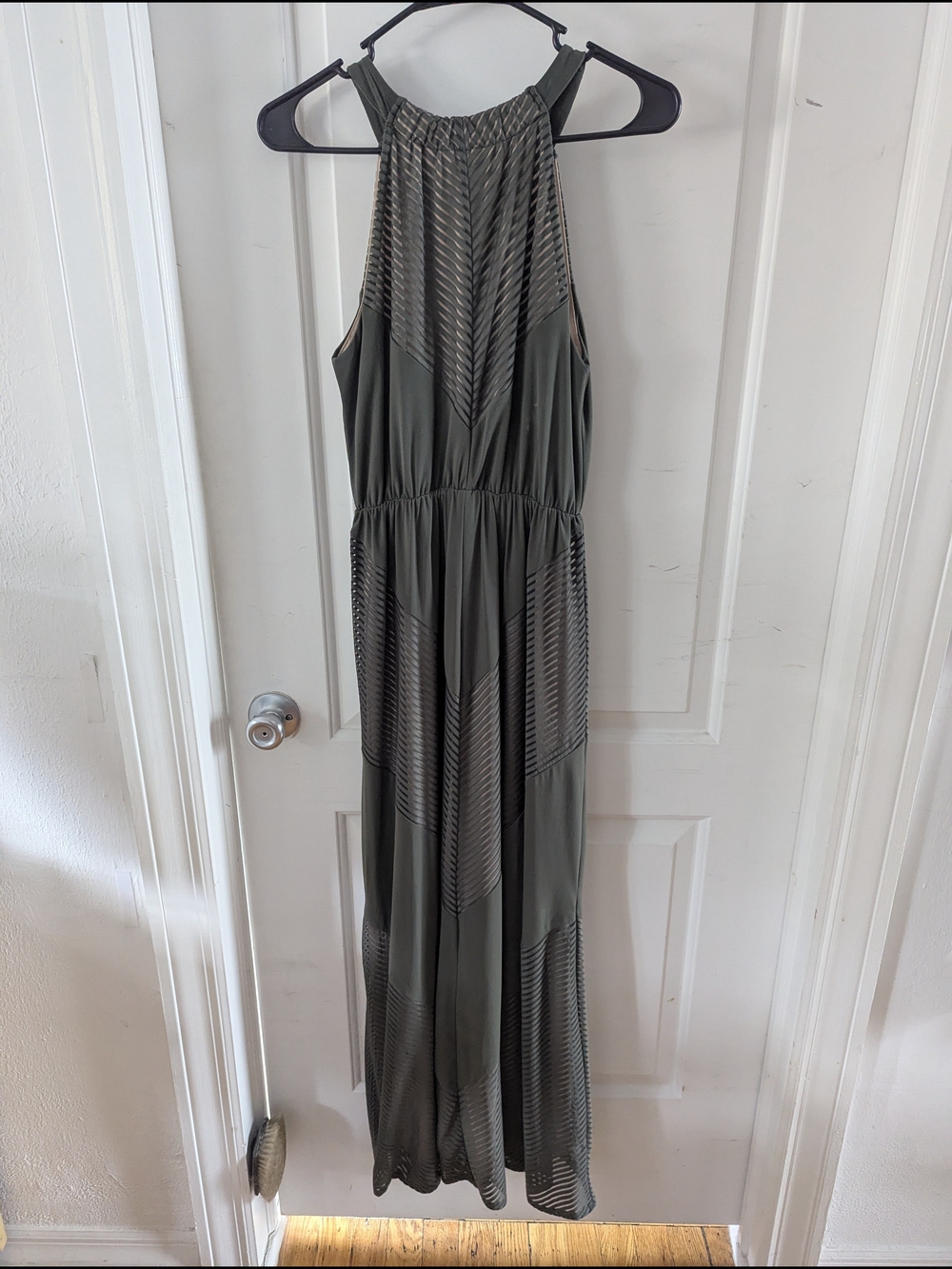 Apt. 9 Olive Green Halter Maxi Dress